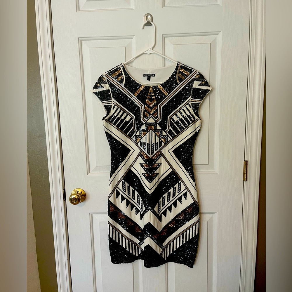 Tribal Design Beaded Dress
